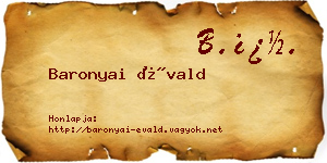 Baronyai Évald névjegykártya